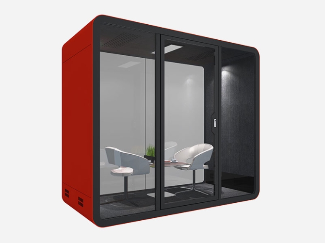 High-Privacy Acoustic Office Meeting Booth
