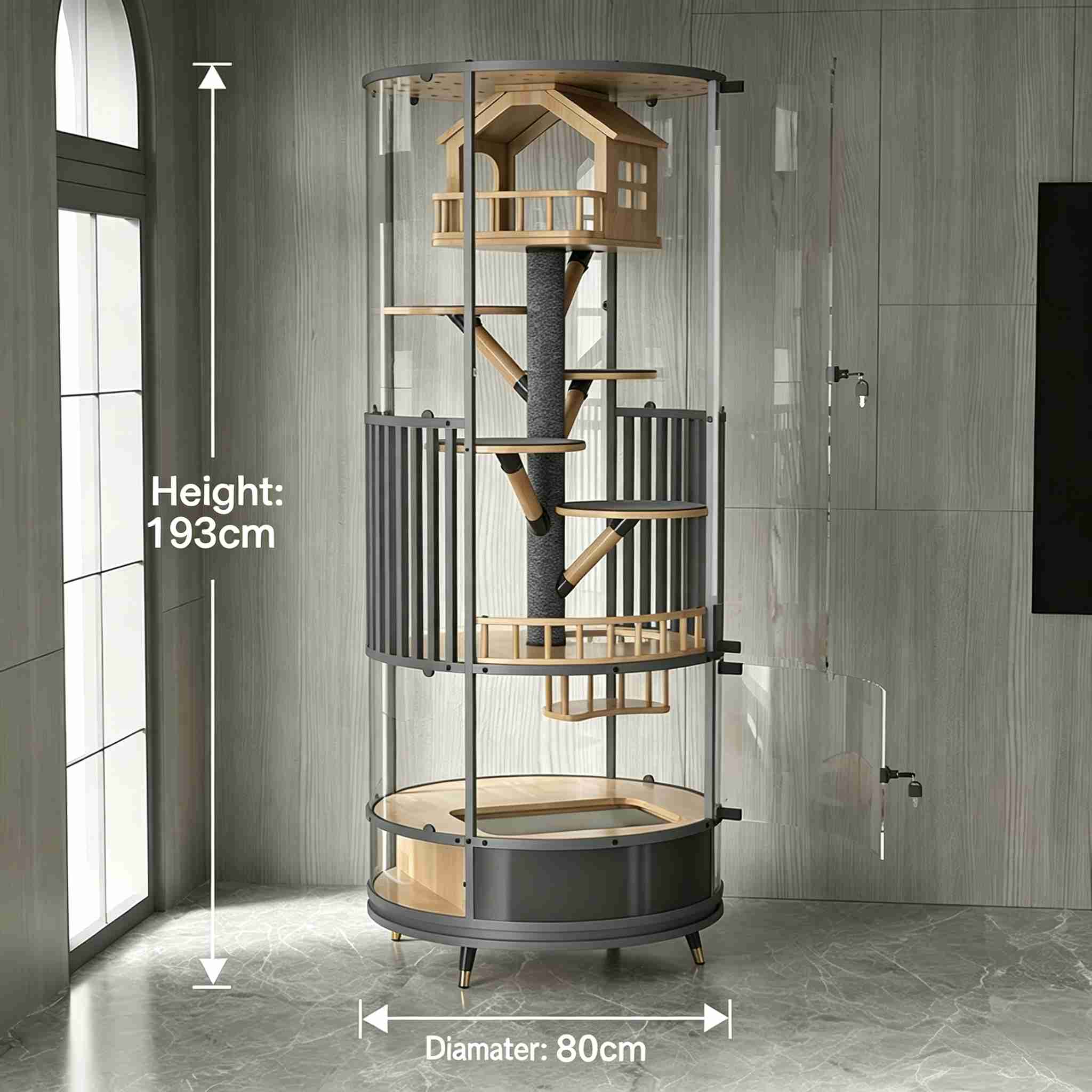 Luxury Movable Cat Villa House