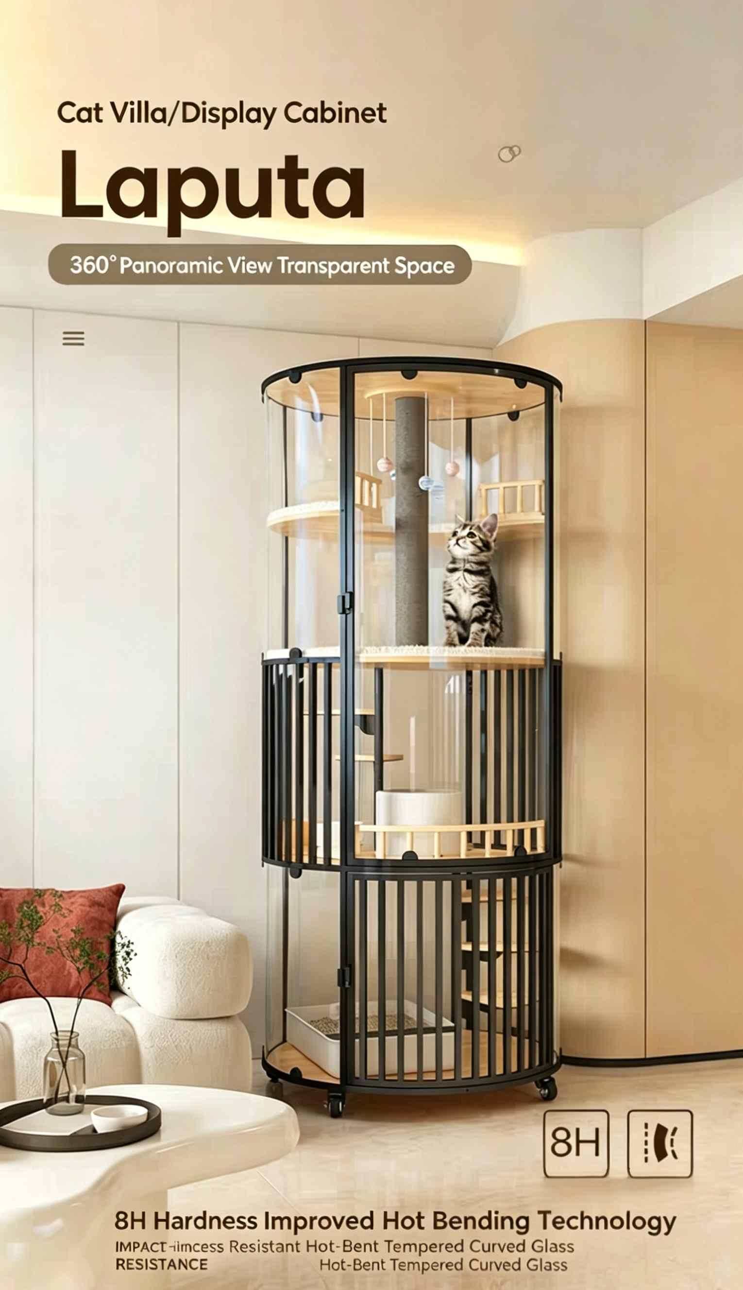 Luxury Movable Cat Villa House